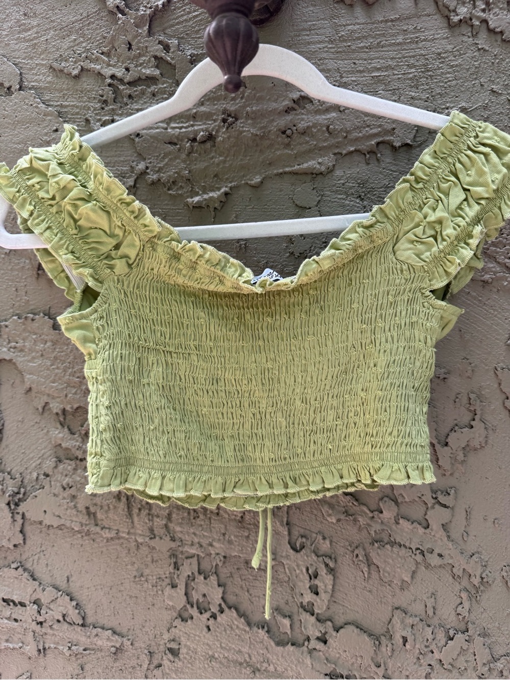 Princess Polly Asner Top Sage Green Size 4 - Picture 7 of 13